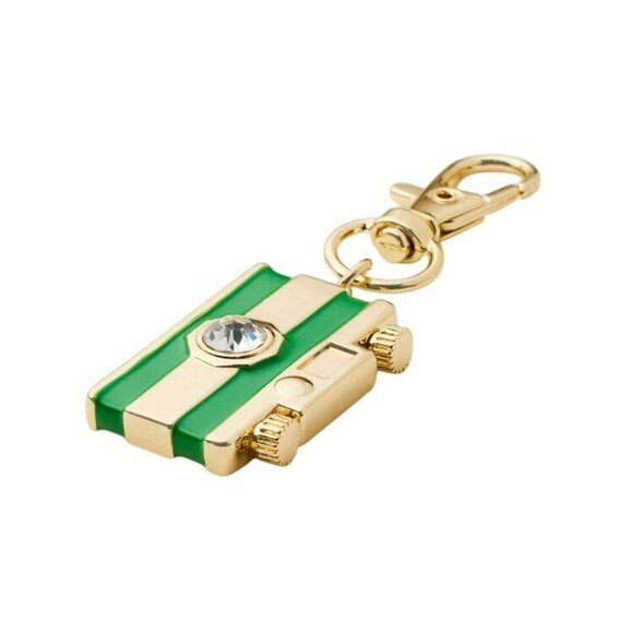 Kate Spade New York X Target Camera Bag Charm Keychain Gold & Green Limited Edit - Picture 4 of 5